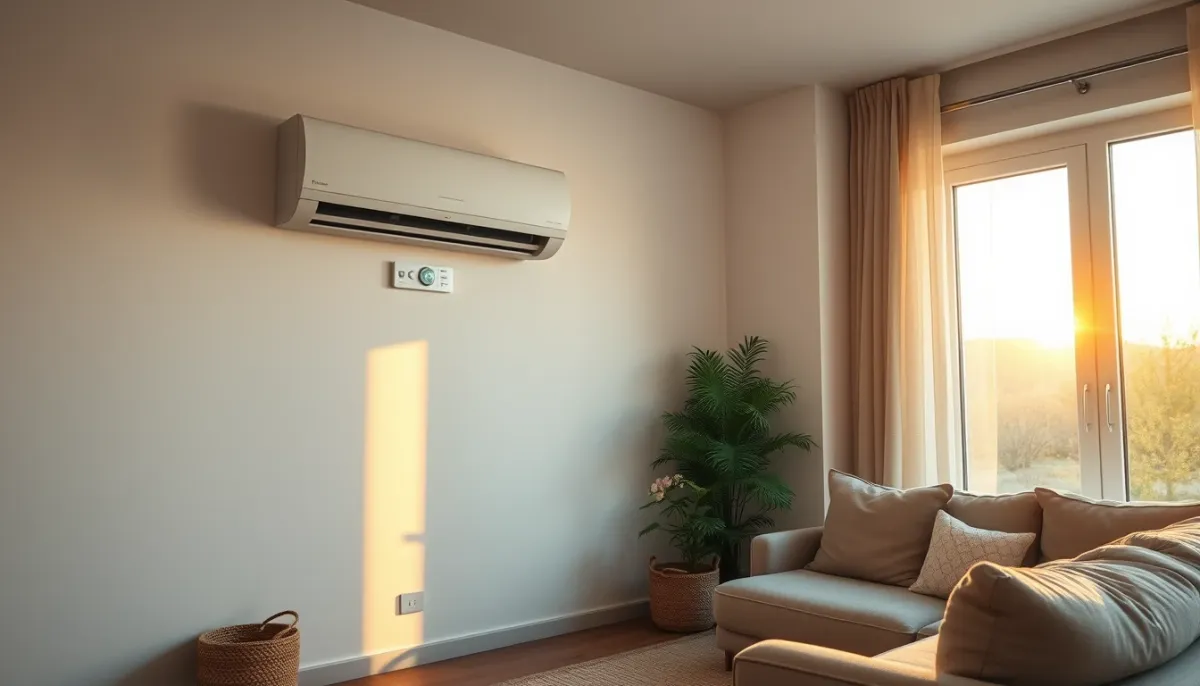 Intérieur confortable avec pompe à chaleur Atlantic en fonctionnement