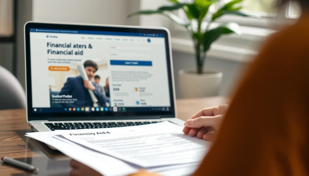 Personne consultant des aides financières pour une pompe à chaleur sur ordinateur