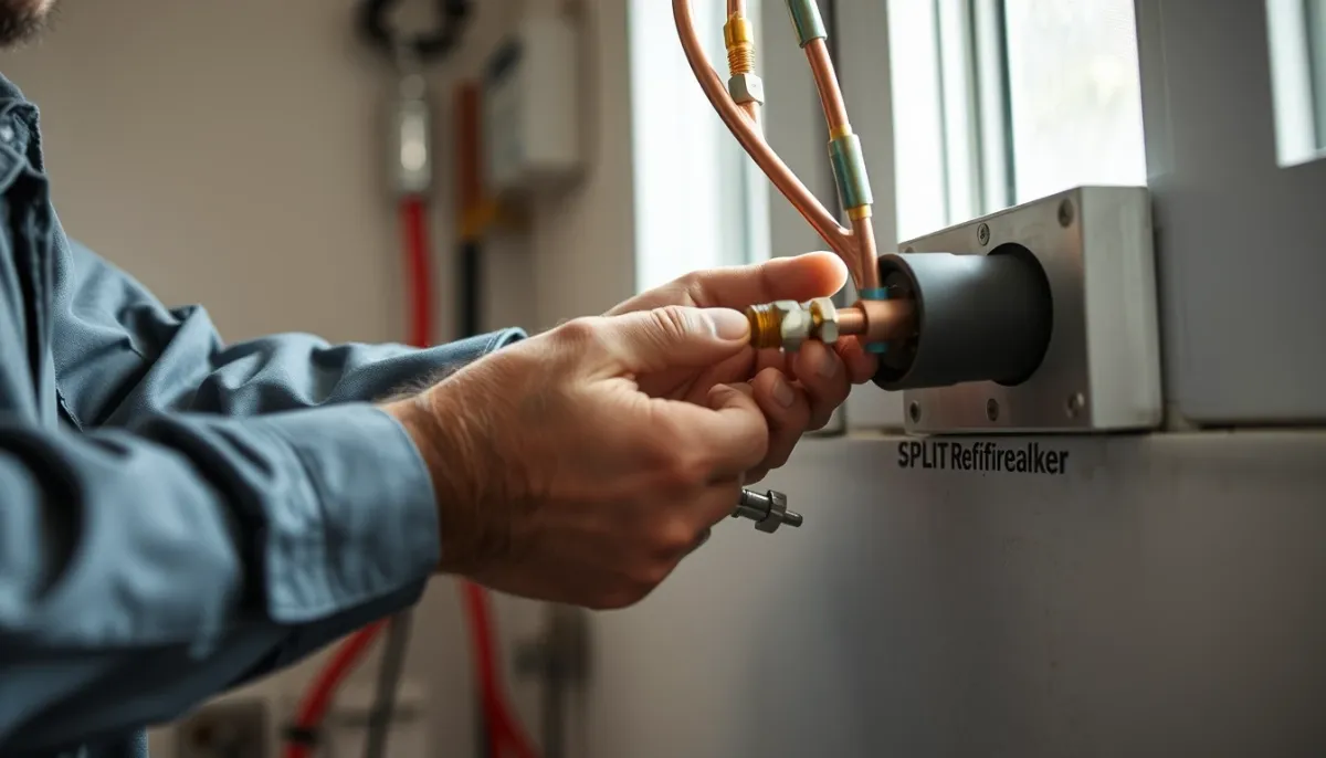 Installation de liaisons frigorifiques pour une climatisation réversible par un professionnel