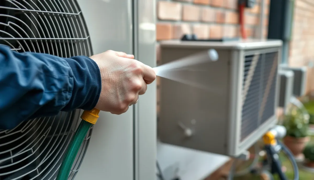 Nettoyage de l'échangeur d'une pompe à chaleur air/eau