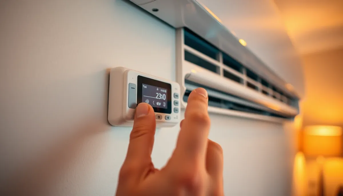 Réglage de la télécommande d'une climatisation réversible en mode chauffage